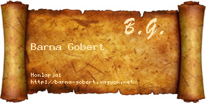 Barna Gobert névjegykártya